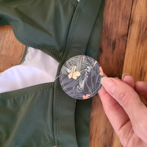 Blooming Jelly Olive Green High Waisted Bikini Size S - Picture 6 of 10